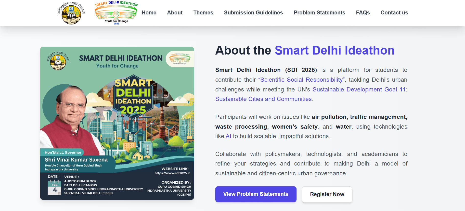 Smart Delhi Ideathon Portal